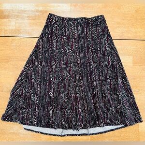 Talbots Brown and Cream A-Line Skirt with Pink & red Accents